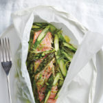 salmon asparagus leeks