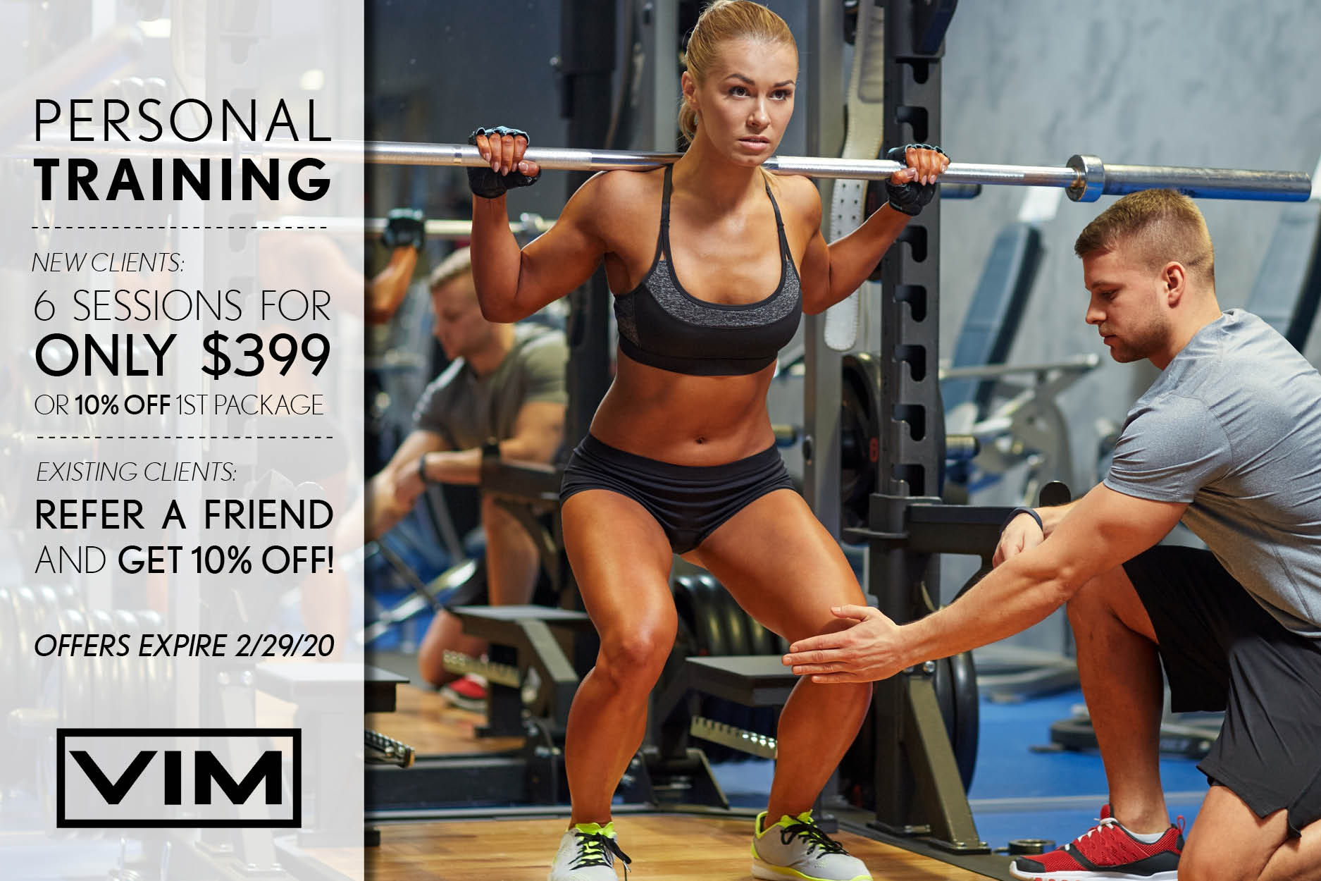Personal Training 6 Sessions for ONLY 399 VIM Fitness