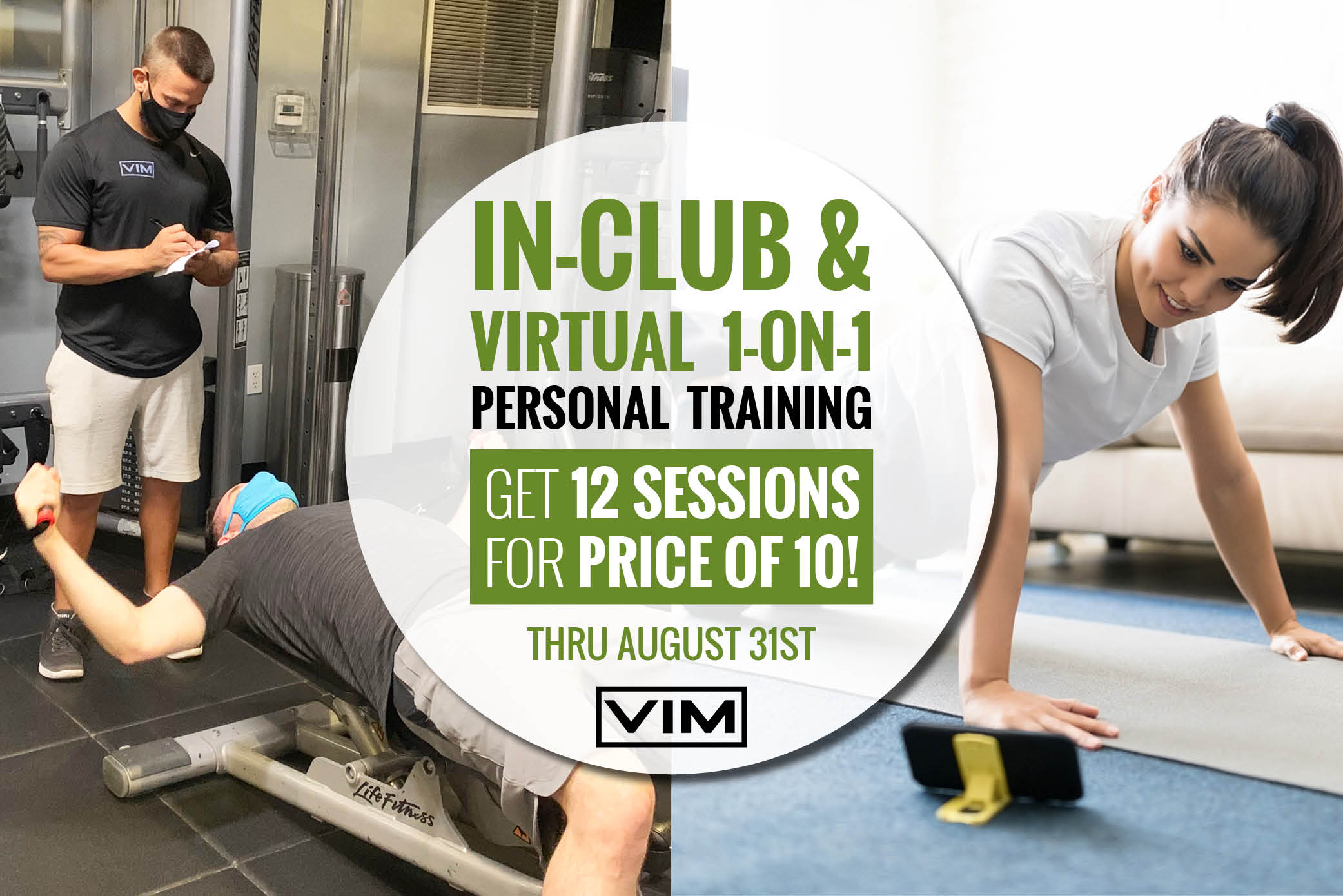 Personal Training 12 Sessions for Price of 10 VIM Fitness