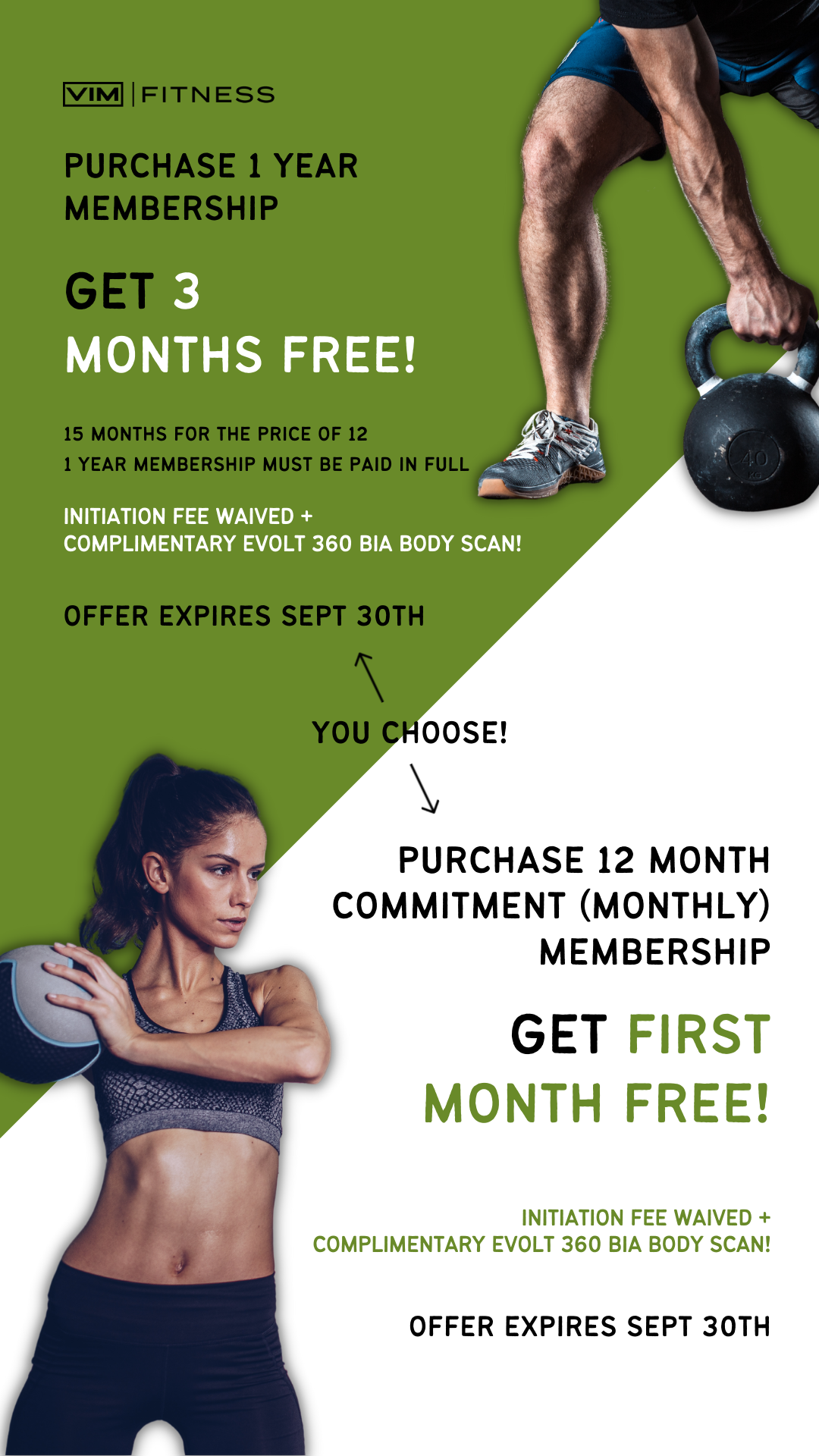 September 2022 Membership Promo - Purchase 1 Year Get 3 Months Free OR Purchase 12 Month (monthly) Membership, Get First Month Free