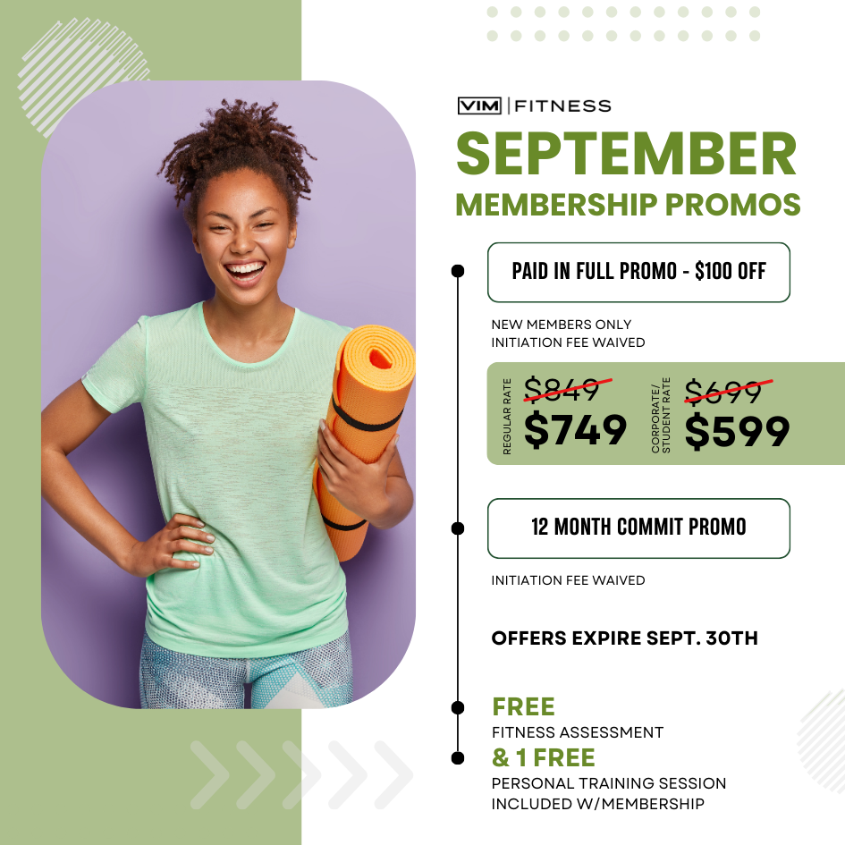 September Membership Promos 2024 - VIM Fitness